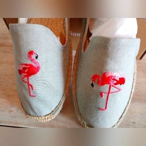 Flamingo Chambray Espadrilles